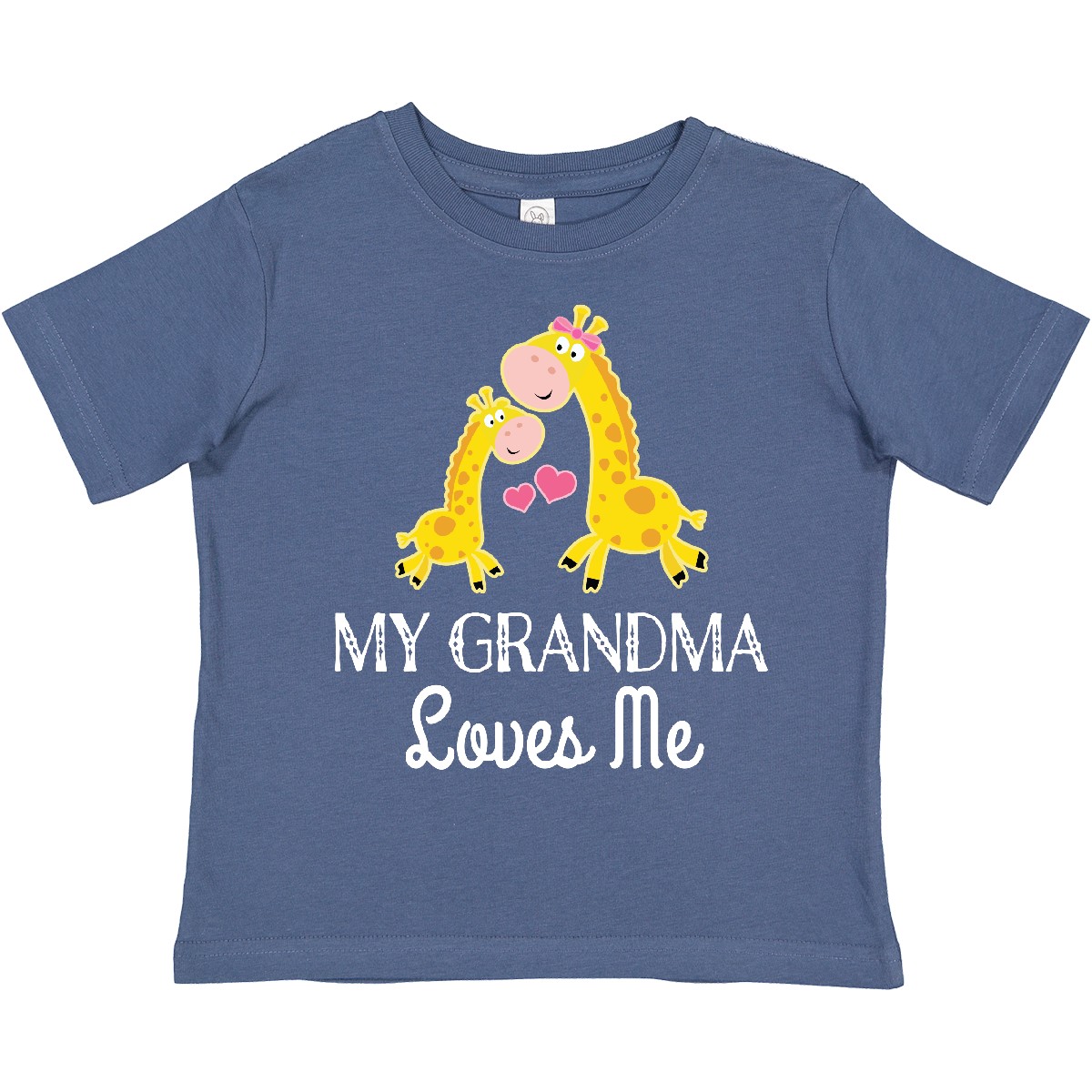 Inktastic Grandma Loves Me Girls Giraffe Granddaughter Toddler T-Shirt My From - Bild 6 von 12