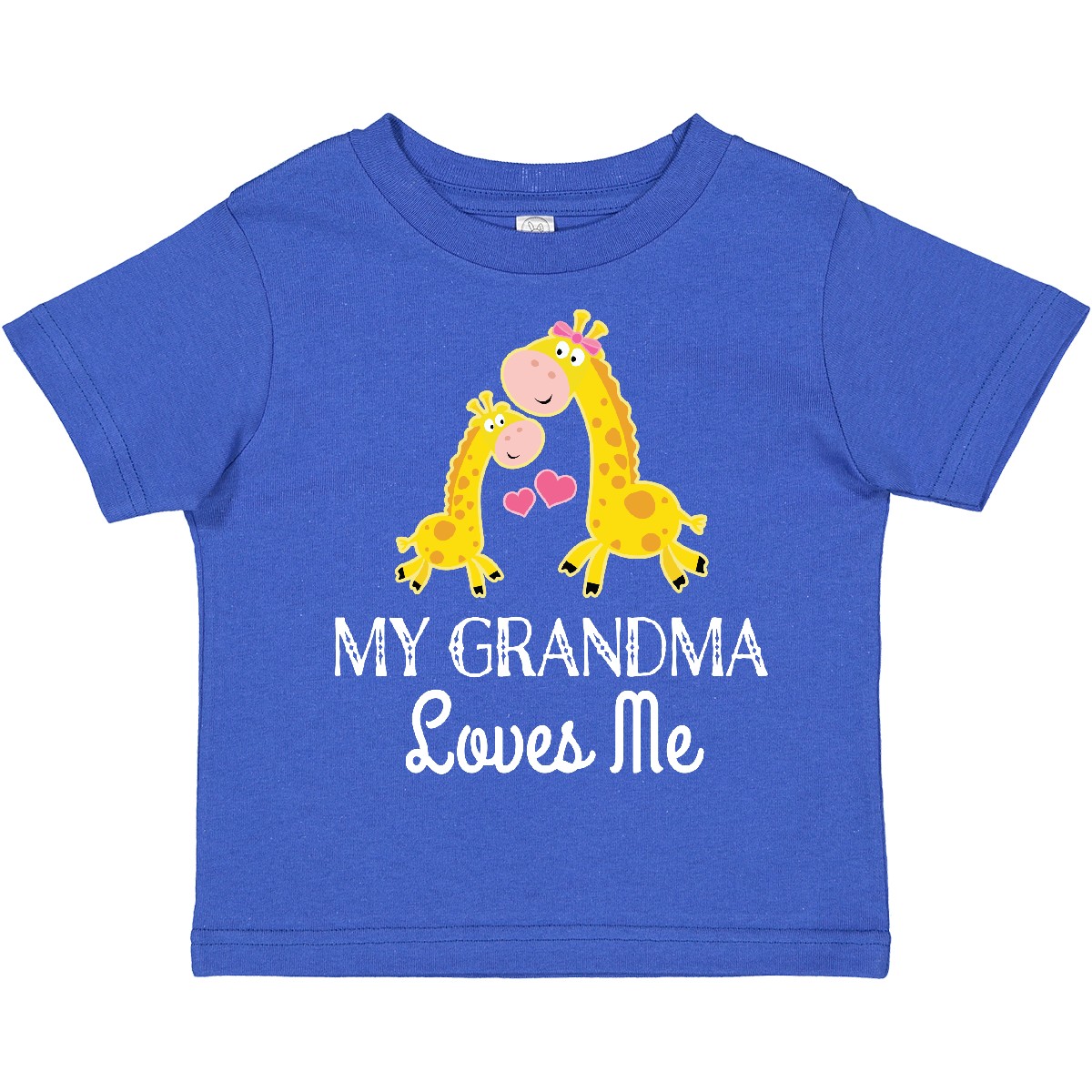 Inktastic Grandma Loves Me Girls Giraffe Granddaughter Toddler T-Shirt My From - Bild 10 von 12
