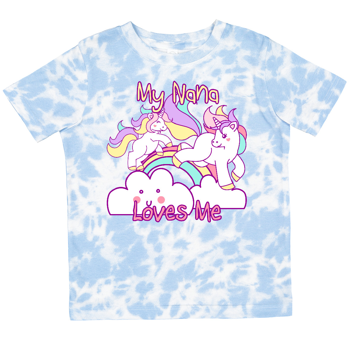 Inktastic My Nana Loves Me Unicorn Toddler T-Shirt Grandmother Cute Gift Child - Picture 9 of 9