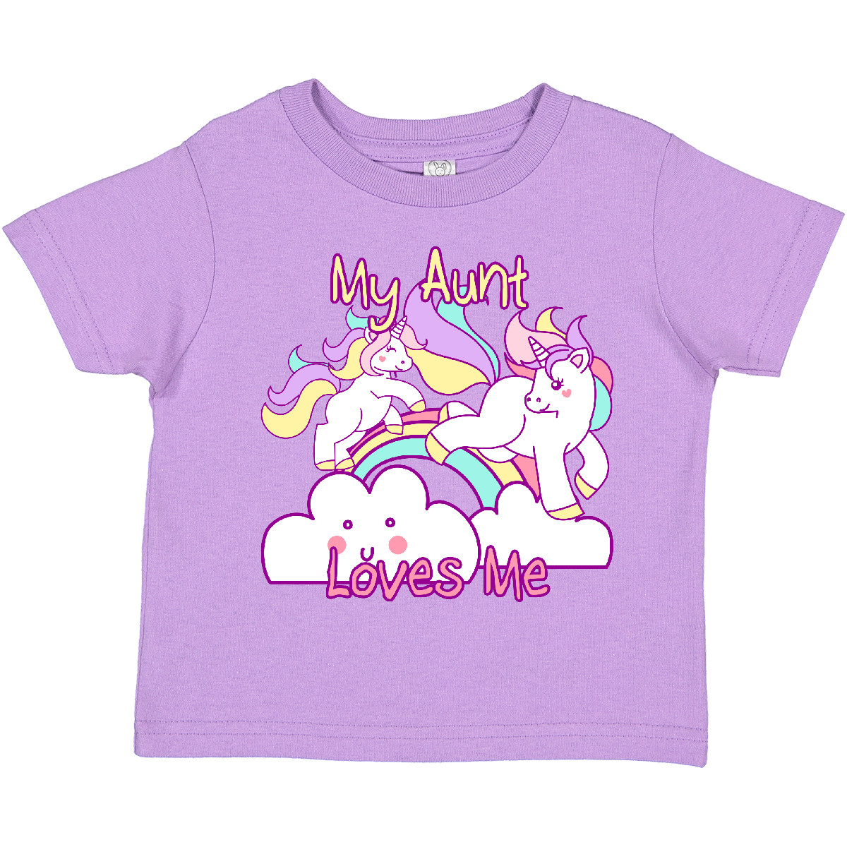 Inktastic My Aunt Loves Me Unicorn Toddler T-Shirt Cute Niece Nephew Unicorns - Picture 9 of 14