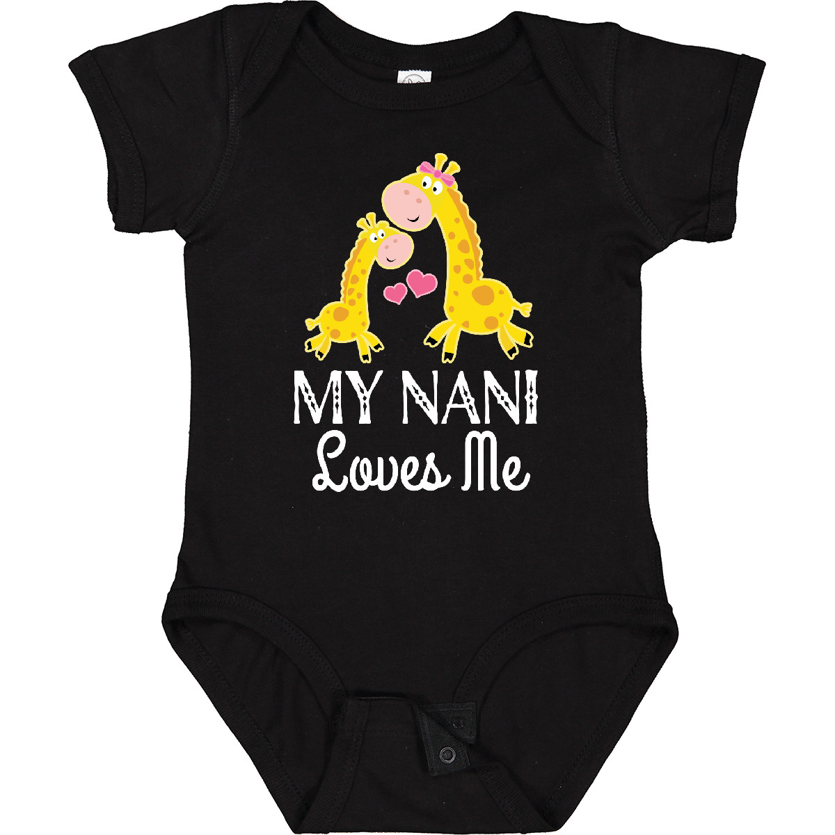 Inktastic My Nani Loves Me Giraffe Baby Bodysuit From Loved By Cute Girls Girl - Picture 2 of 9