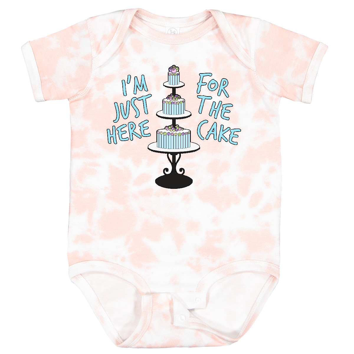 Inktastic I'm Just Here For The Cake lustiger Hochzeit Baby Body Fest Abendessen - Bild 7 von 9