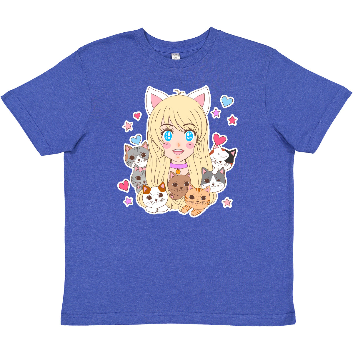 Inktastic Neko Anime Girl With Kittens Youth T-Shirt Pop Culture Otaku Kitten - Picture 11 of 12