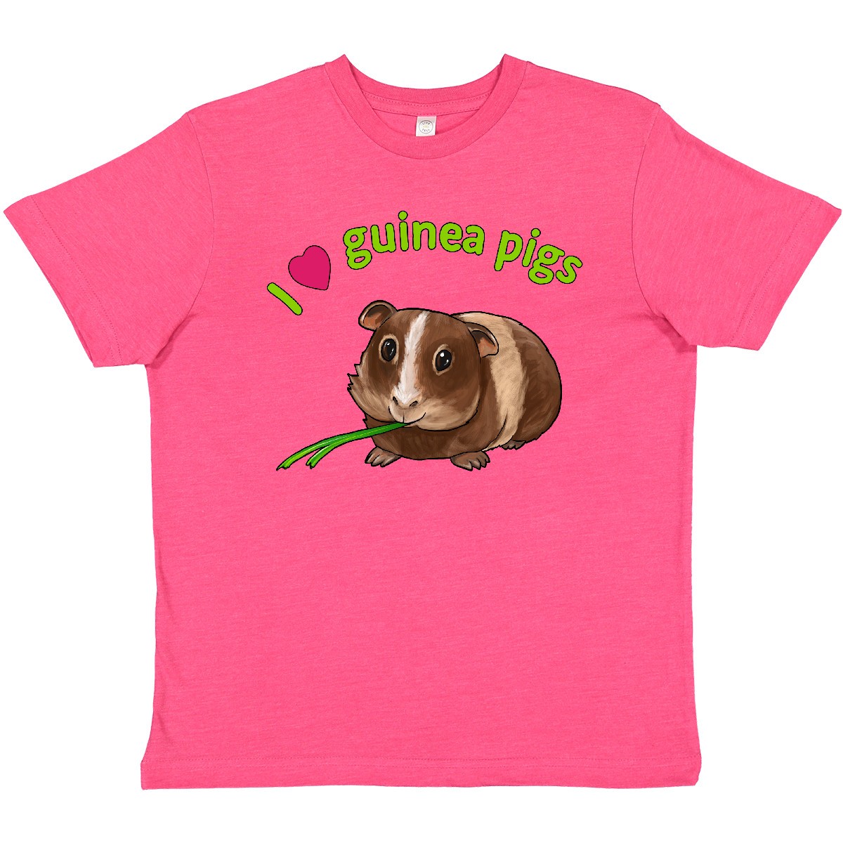 Inktastic I Love Guinea Pigs Youth T-Shirt Pets Pet Pig Piggy Cavie Nibbling Hay - Picture 5 of 7