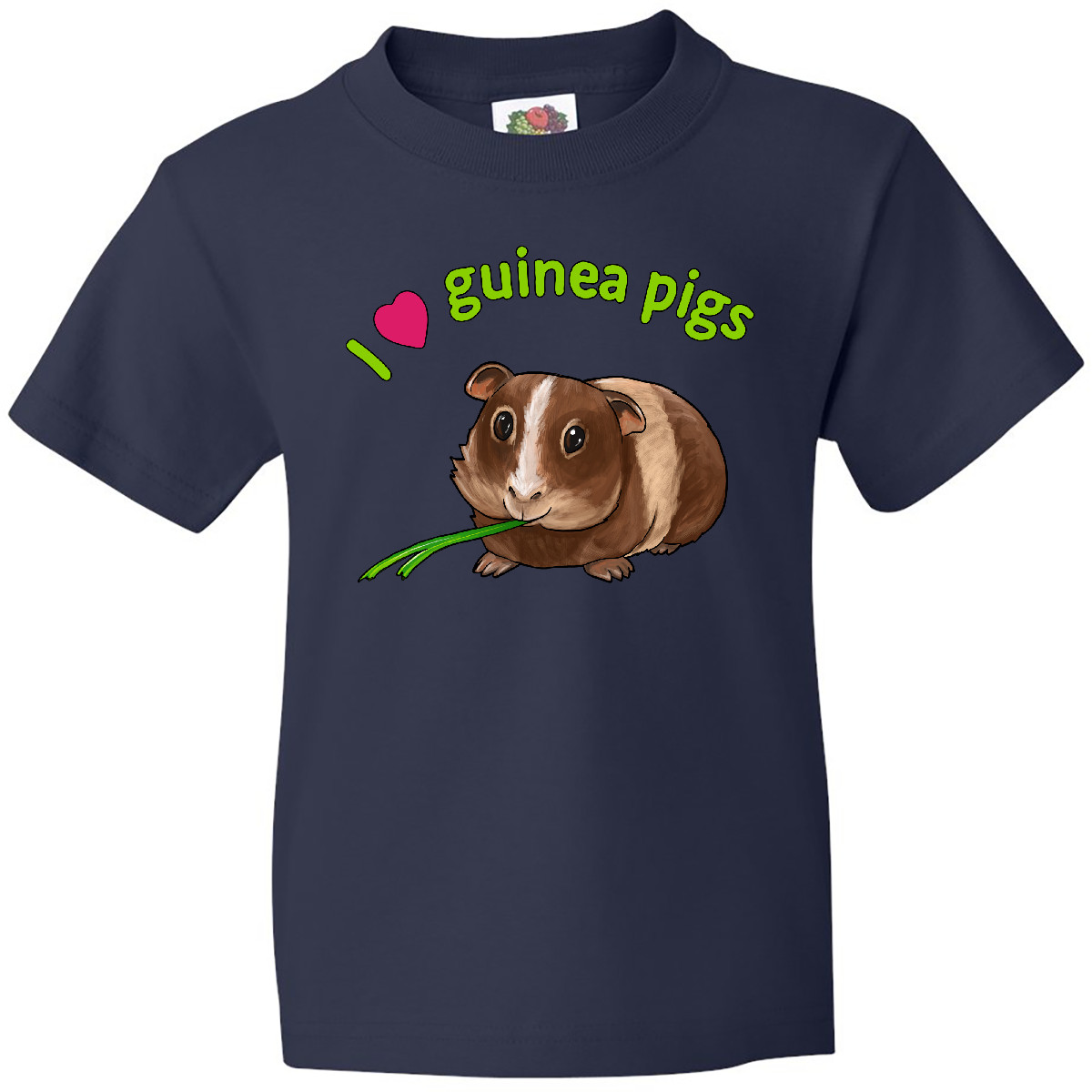 Inktastic I Love Guinea Pigs Youth T-Shirt Pets Pet Pig Piggy Cavie Nibbling Hay - Picture 2 of 7