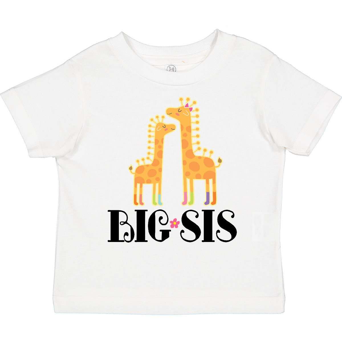 Inktastic Big Sis Giraffe Girls Sister Announcement Toddler T-Shirt Siblings Kid - Picture 8 of 8