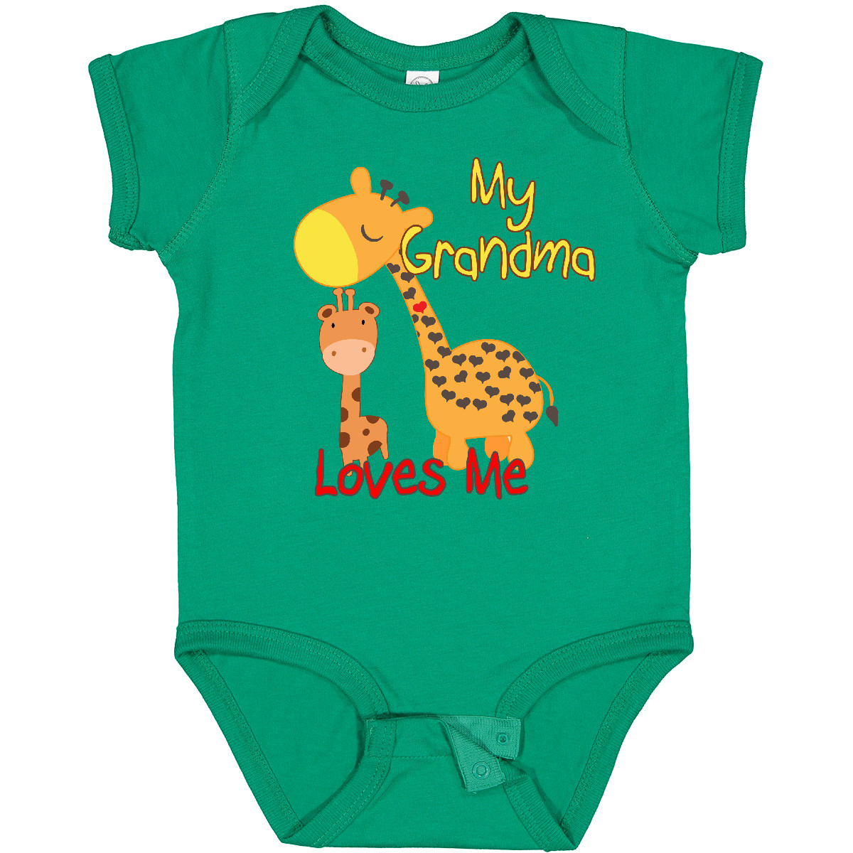 Inktastic My Grandma Loves Me Giraffe Baby Bodysuit Grandmother Grandchild - Picture 15 of 38
