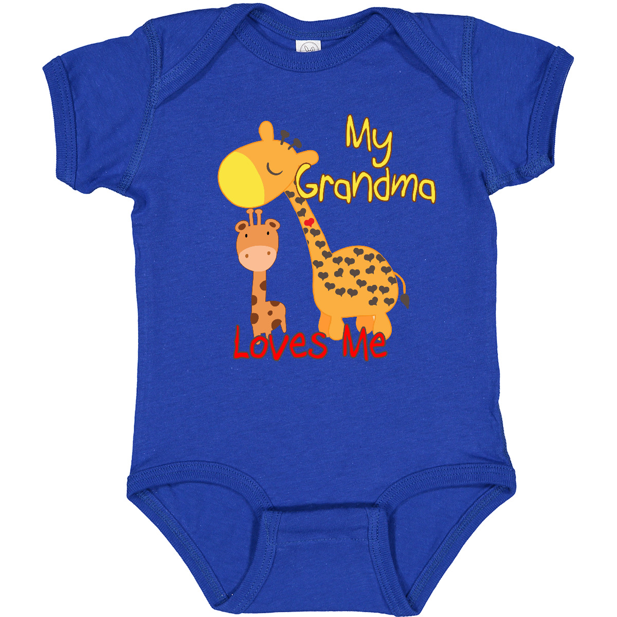 Inktastic My Grandma Loves Me Giraffe Baby Bodysuit Grandmother Grandchild - Picture 26 of 38