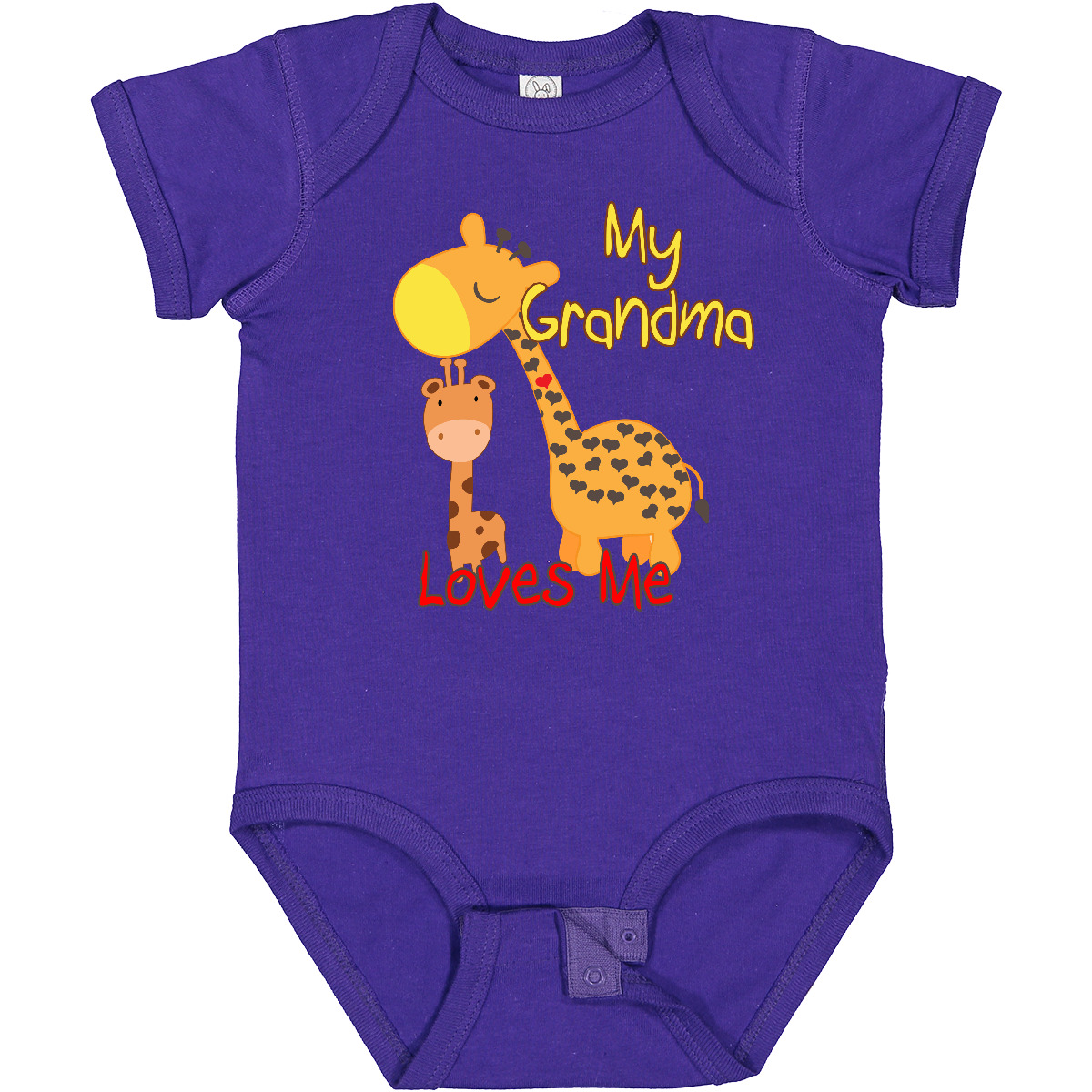 Inktastic My Grandma Loves Me Giraffe Baby Bodysuit Grandmother Grandchild - Picture 23 of 38