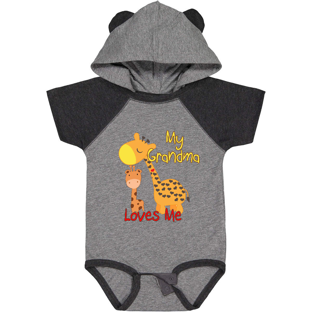 Inktastic My Grandma Loves Me Giraffe Baby Bodysuit Grandmother Grandchild - Picture 9 of 38