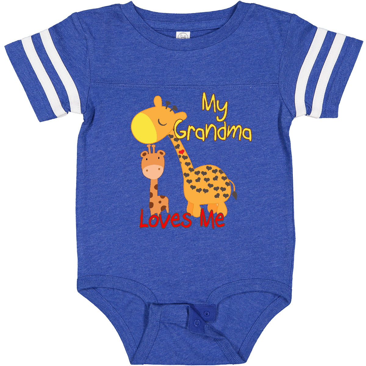 Inktastic My Grandma Loves Me Giraffe Baby Bodysuit Grandmother Grandchild - Picture 6 of 38