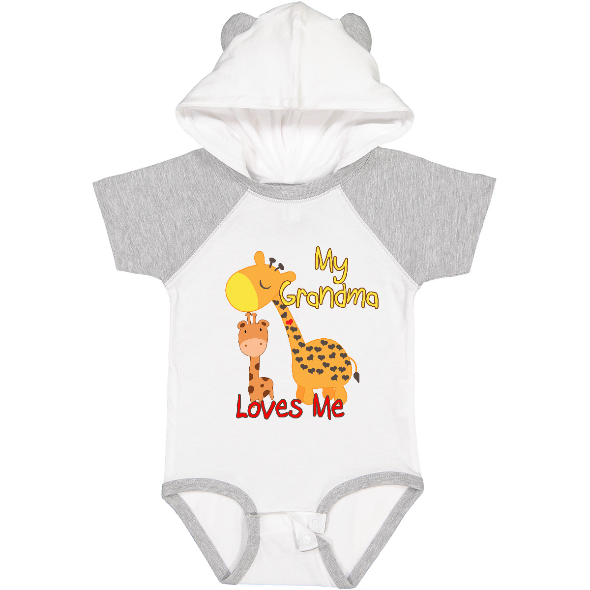 Inktastic My Grandma Loves Me Giraffe Baby Bodysuit Grandmother Grandchild - Picture 37 of 38