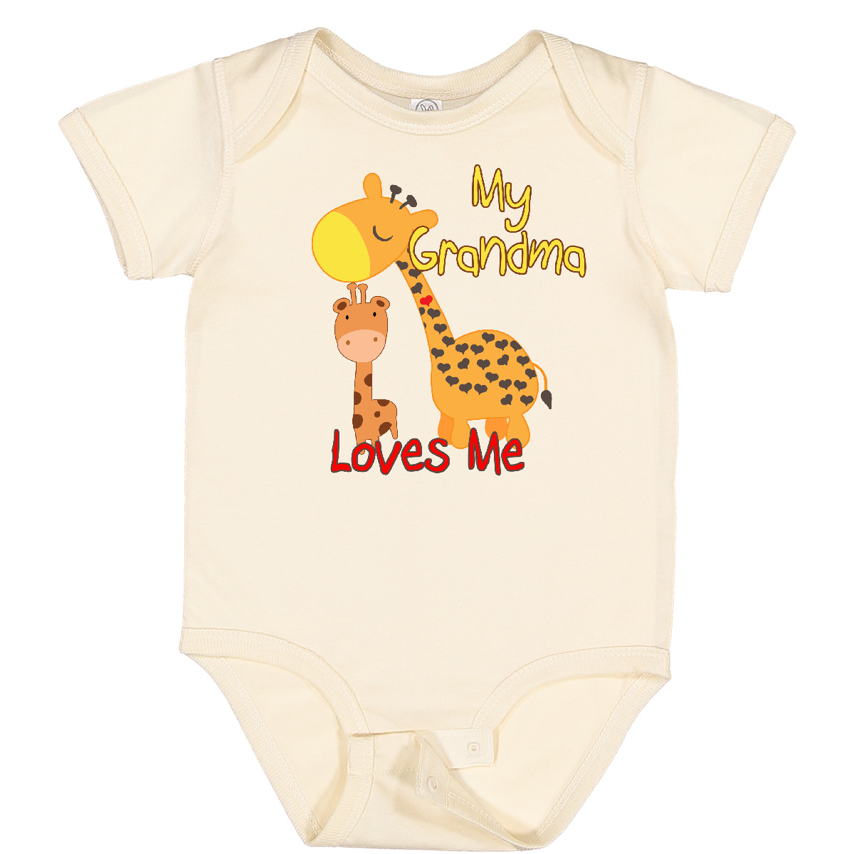 Inktastic My Grandma Loves Me Giraffe Baby Bodysuit Grandmother Grandchild - Picture 20 of 38