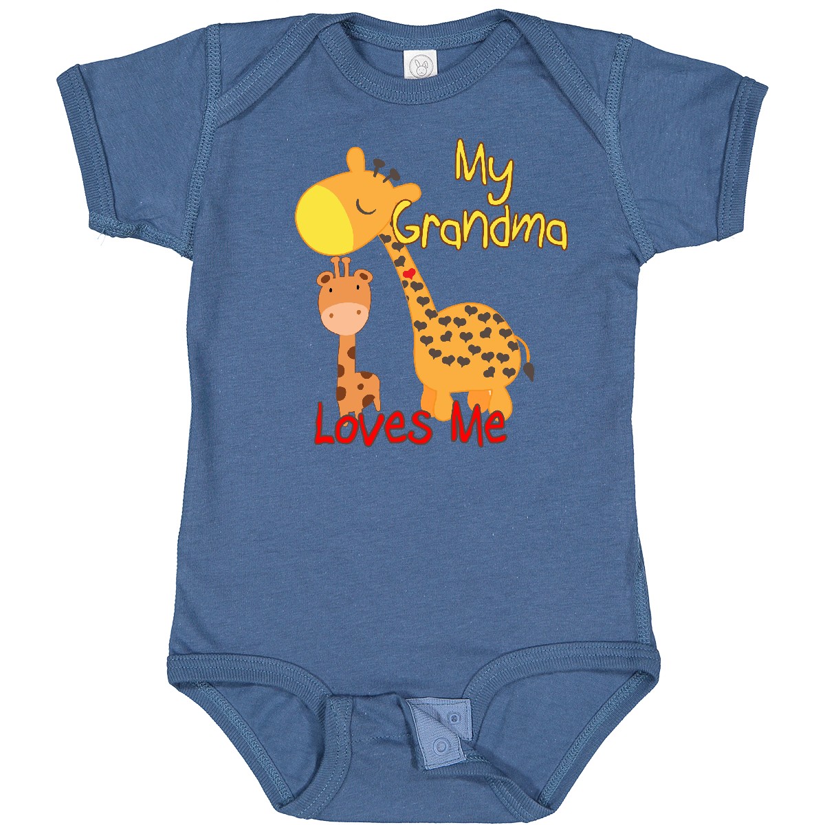 Inktastic My Grandma Loves Me Giraffe Baby Bodysuit Grandmother Grandchild - Picture 14 of 38