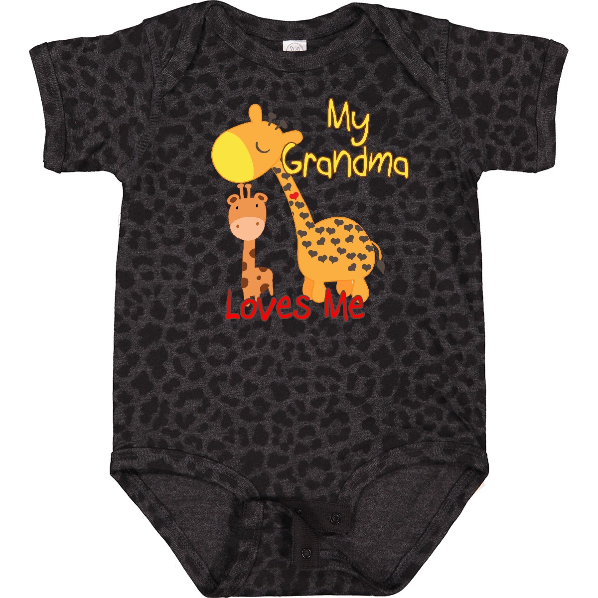 Inktastic My Grandma Loves Me Giraffe Baby Bodysuit Grandmother Grandchild - Picture 4 of 38