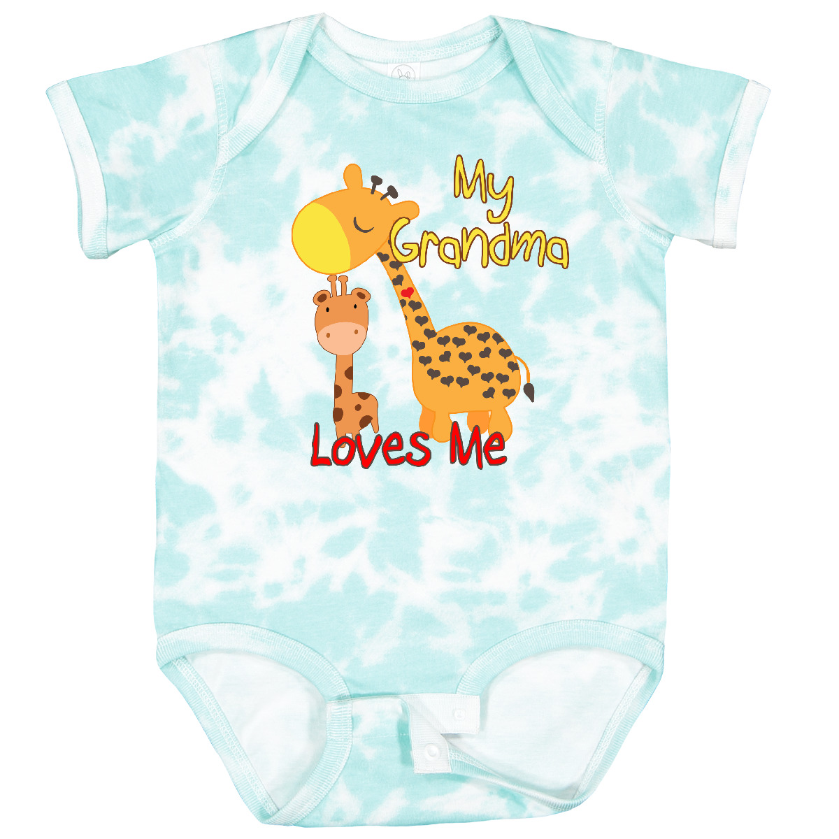 Inktastic My Grandma Loves Me Giraffe Baby Bodysuit Grandmother Grandchild - Picture 30 of 38