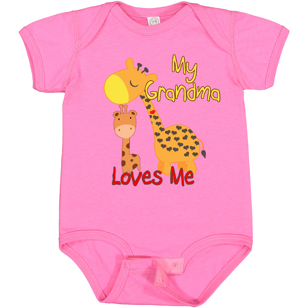 Inktastic My Grandma Loves Me Giraffe Baby Bodysuit Grandmother Grandchild - Picture 24 of 38