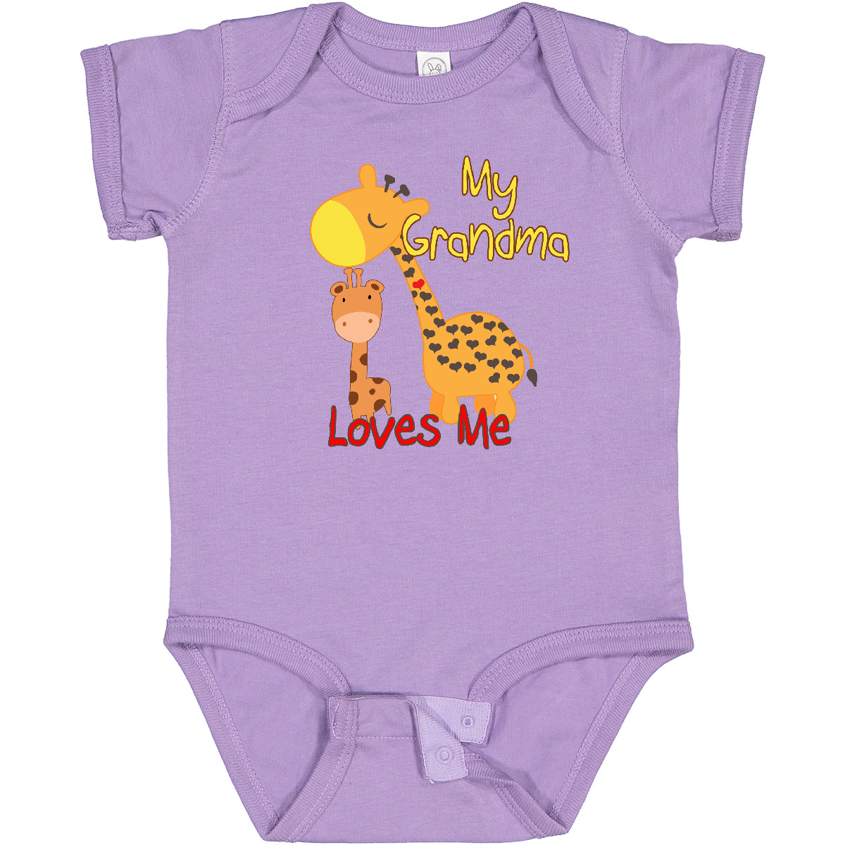Inktastic My Grandma Loves Me Giraffe Baby Bodysuit Grandmother Grandchild - Picture 16 of 38