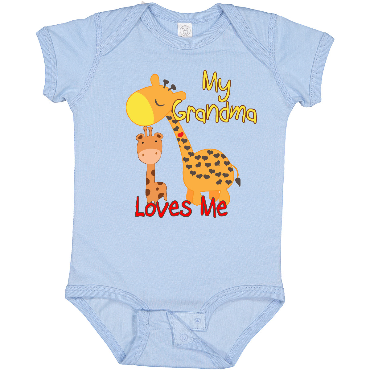 Inktastic My Grandma Loves Me Giraffe Baby Bodysuit Grandmother Grandchild - Picture 17 of 38