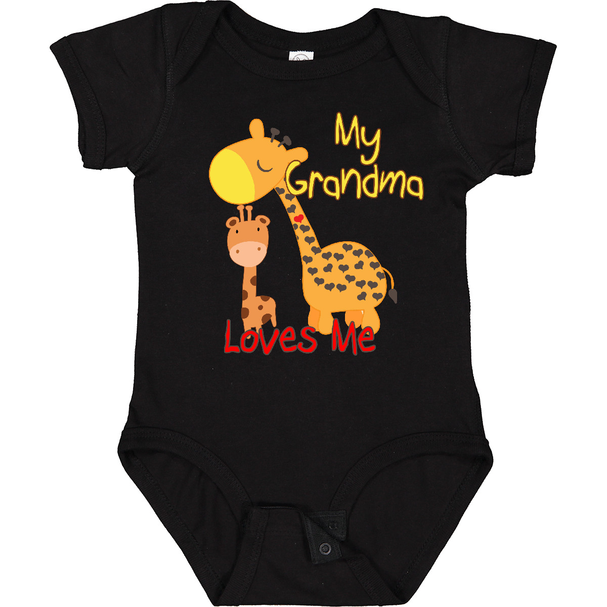 Inktastic My Grandma Loves Me Giraffe Baby Bodysuit Grandmother Grandchild - Picture 3 of 38