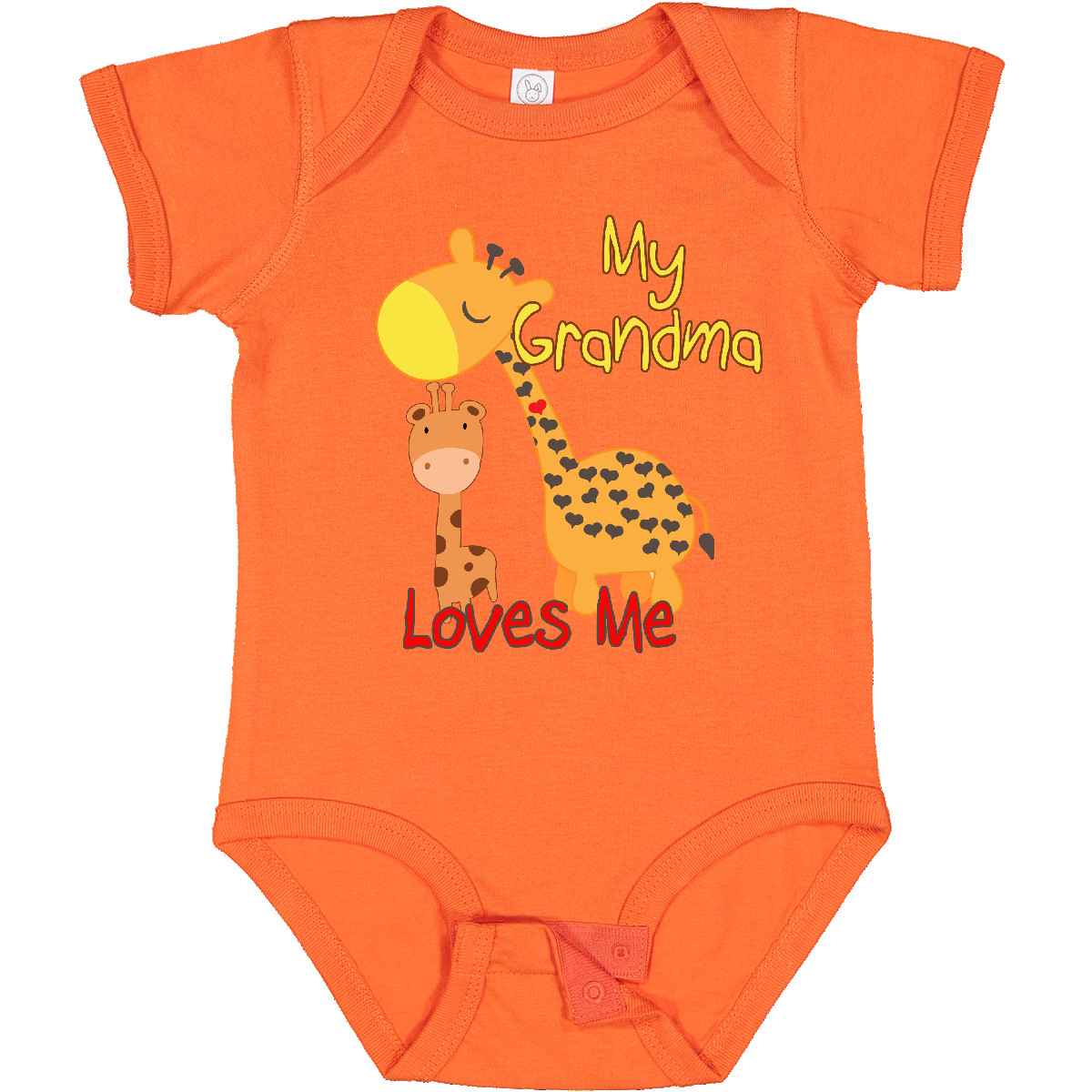 Inktastic My Grandma Loves Me Giraffe Baby Bodysuit Grandmother Grandchild - Picture 21 of 38