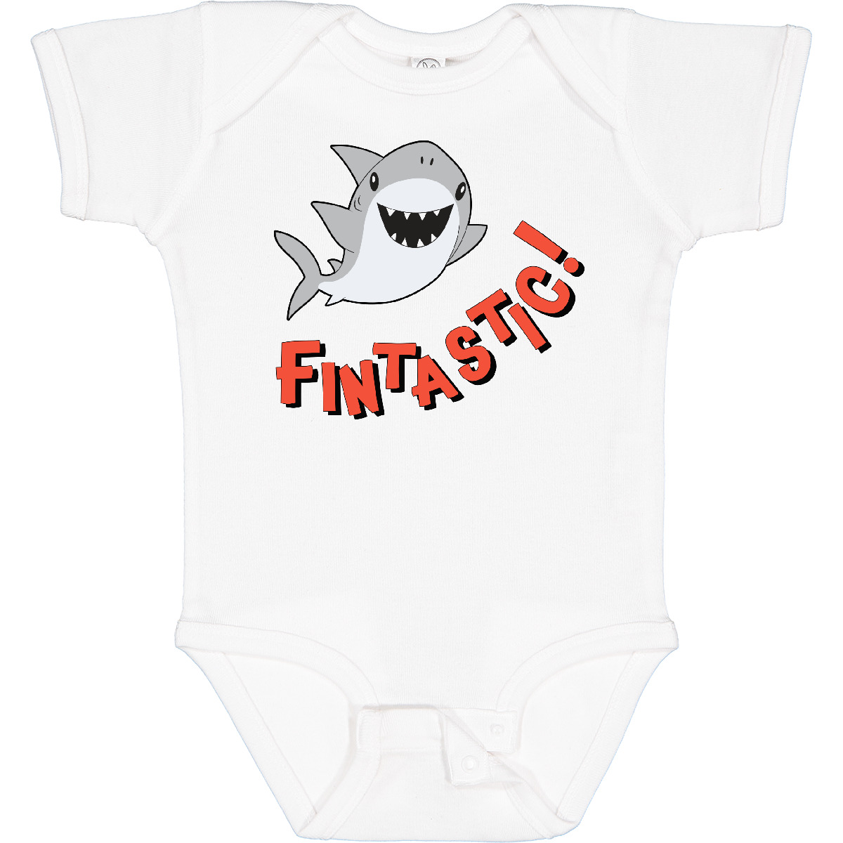 Inktastic Fintastic! Cute Shark Baby Bodysuit Sharks Kids Beach Pun Funny Fin - Bild 6 von 7