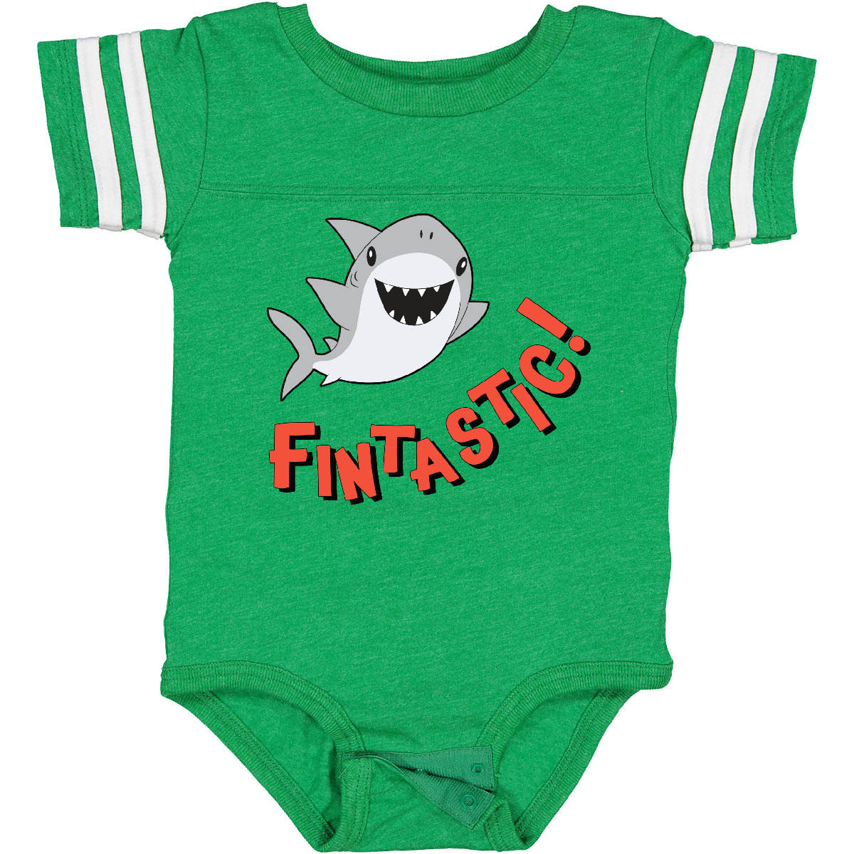 Inktastic Fintastic! Cute Shark Baby Bodysuit Sharks Kids Beach Pun Funny Fin - Bild 3 von 7