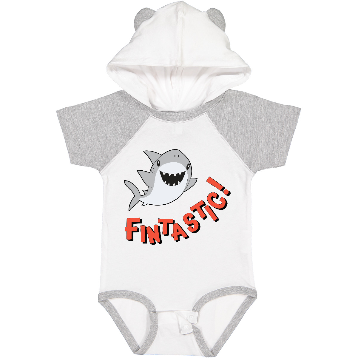 Inktastic Fintastic! Cute Shark Baby Bodysuit Sharks Kids Beach Pun Funny Fin - Bild 7 von 7