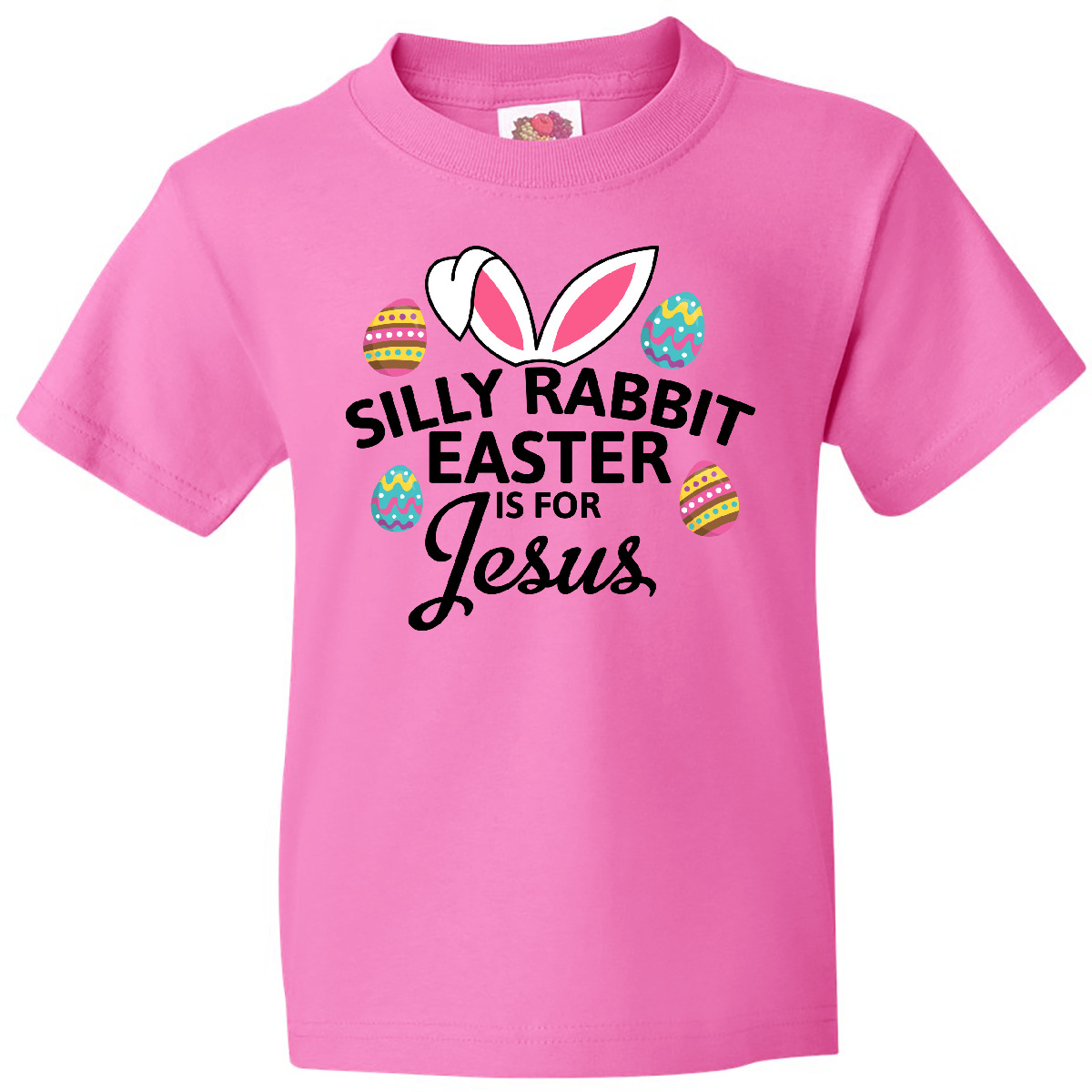 Inktastic Silly Rabbit Easter Is For Jesus With Bunny Head And Youth T-Shirt Tee - Picture 2 of 8
