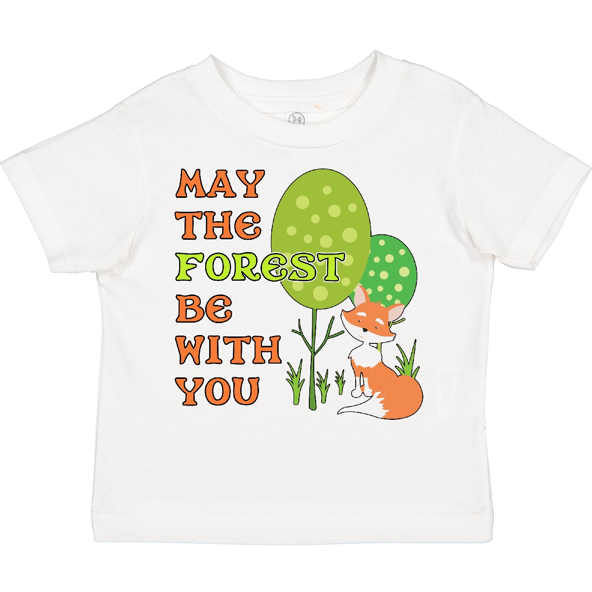 Inktastic May The Forest Be With You- Cute Fox Toddler T-Shirt Earth Day Star - Picture 6 of 6
