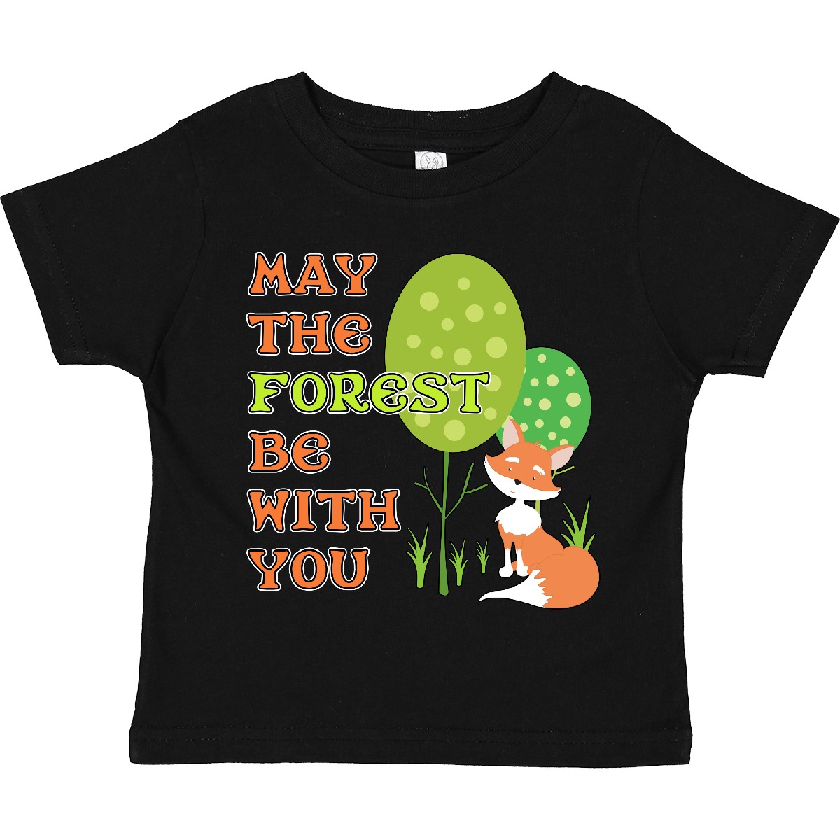 Inktastic May The Forest Be With You- Cute Fox Toddler T-Shirt Earth Day Star - Picture 2 of 6