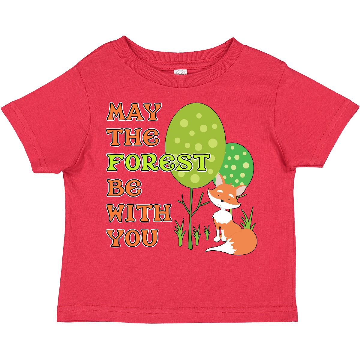 Inktastic May The Forest Be With You- Cute Fox Toddler T-Shirt Earth Day Star - Picture 4 of 6