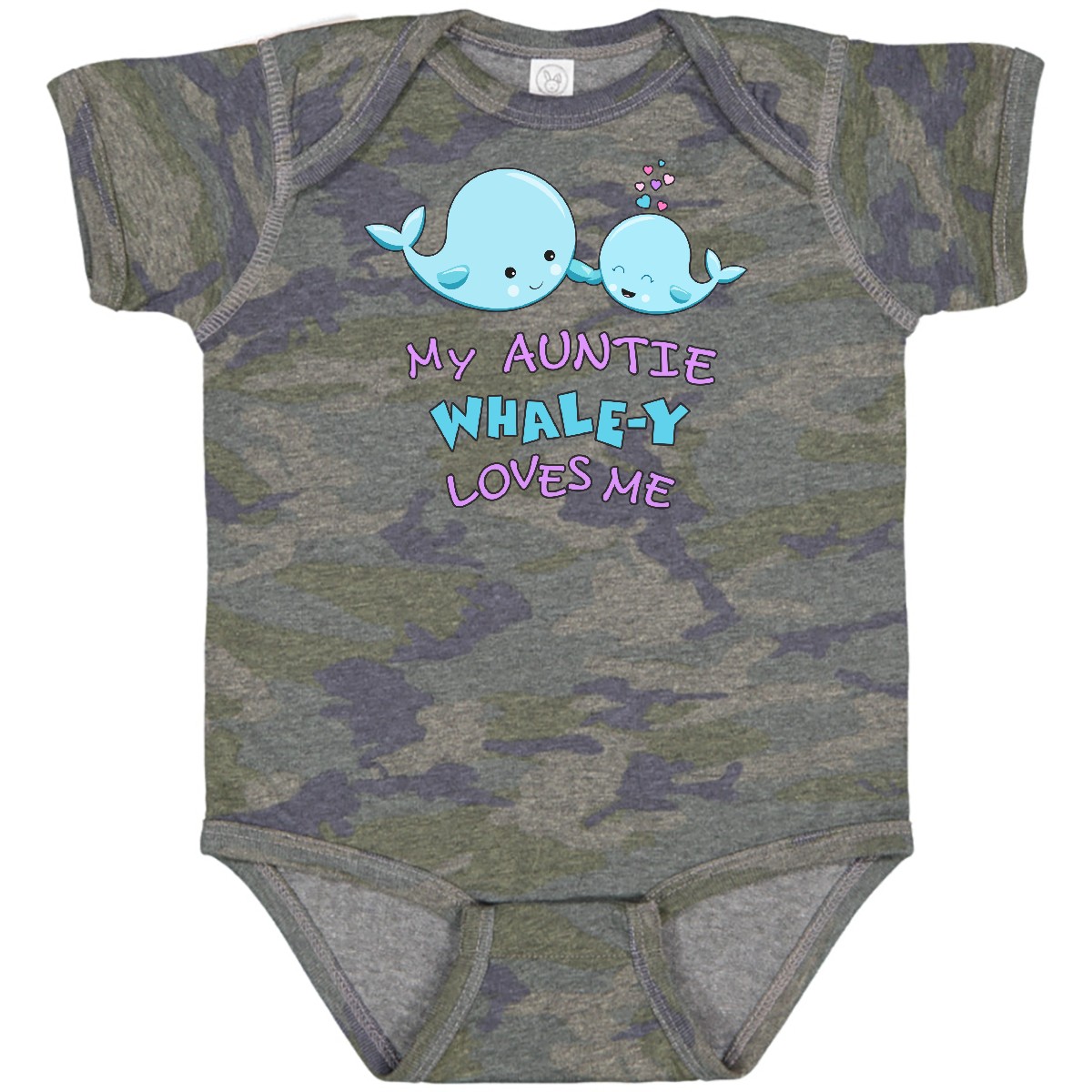 Inktastic My Auntie Whale-y Loves Me Baby Bodysuit Family Cute Aunt Niece Nephew - Picture 10 of 11