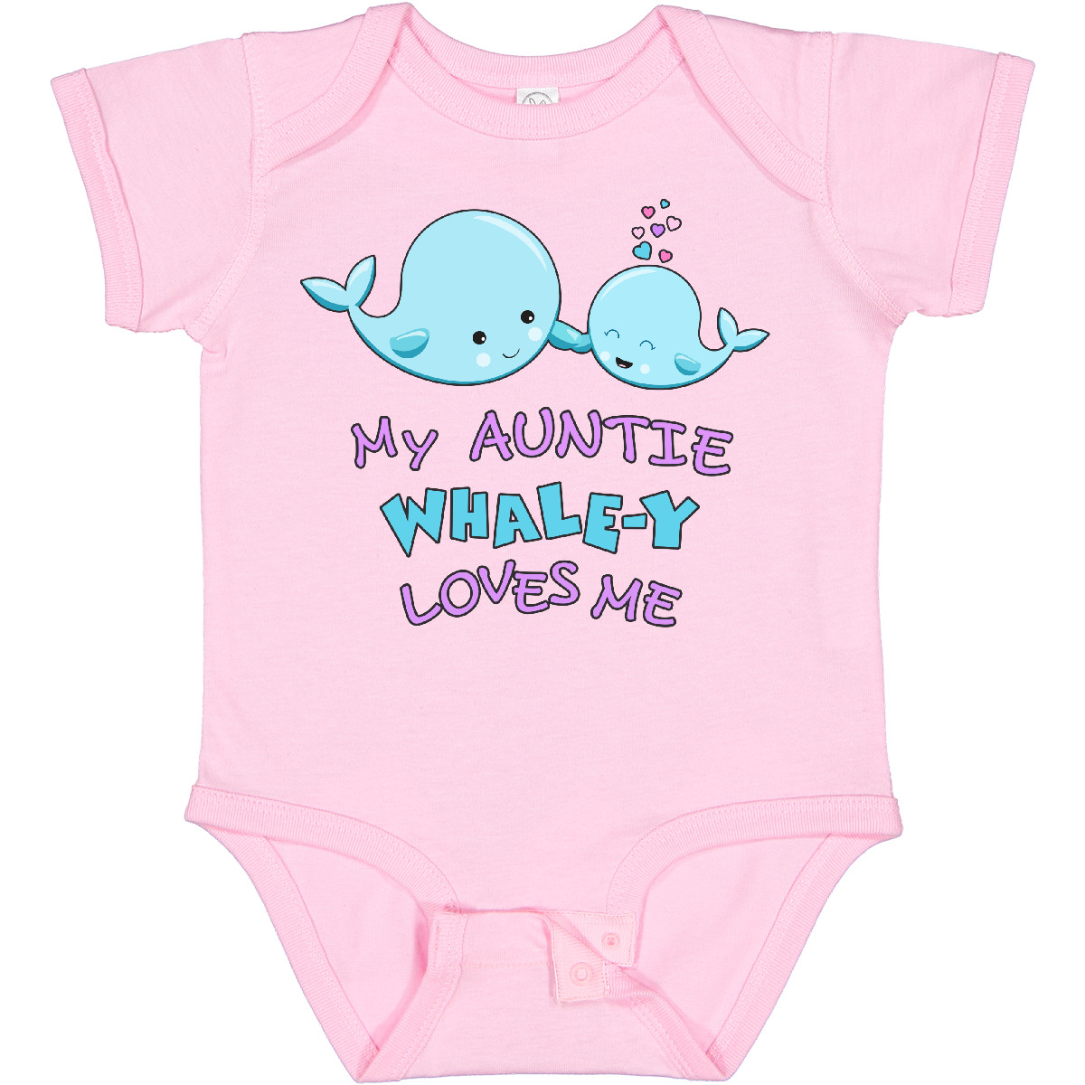 Inktastic My Auntie Whale-y Loves Me Baby Bodysuit Family Cute Aunt Niece Nephew - Picture 7 of 11