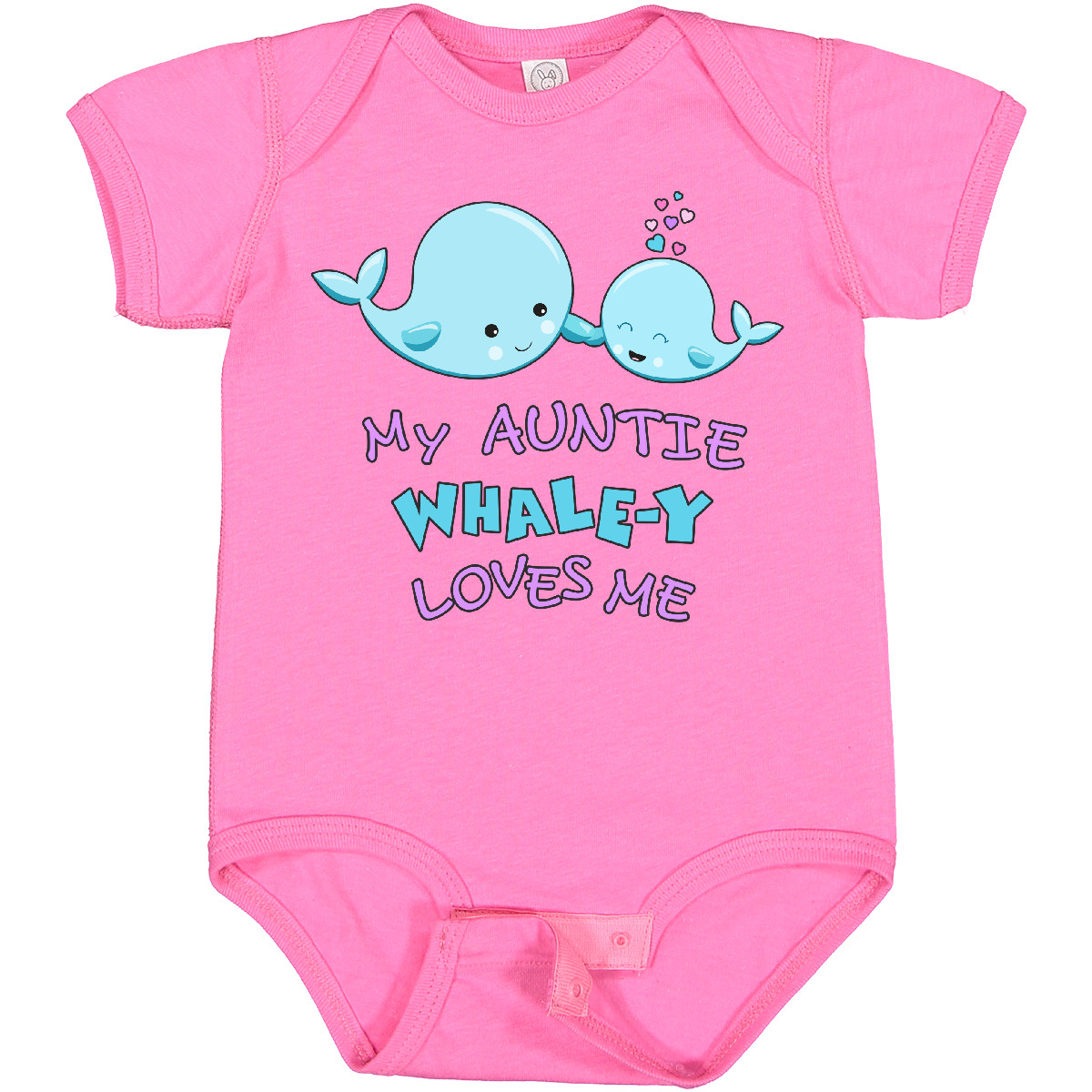 Inktastic My Auntie Whale-y Loves Me Baby Bodysuit Family Cute Aunt Niece Nephew - Picture 8 of 11
