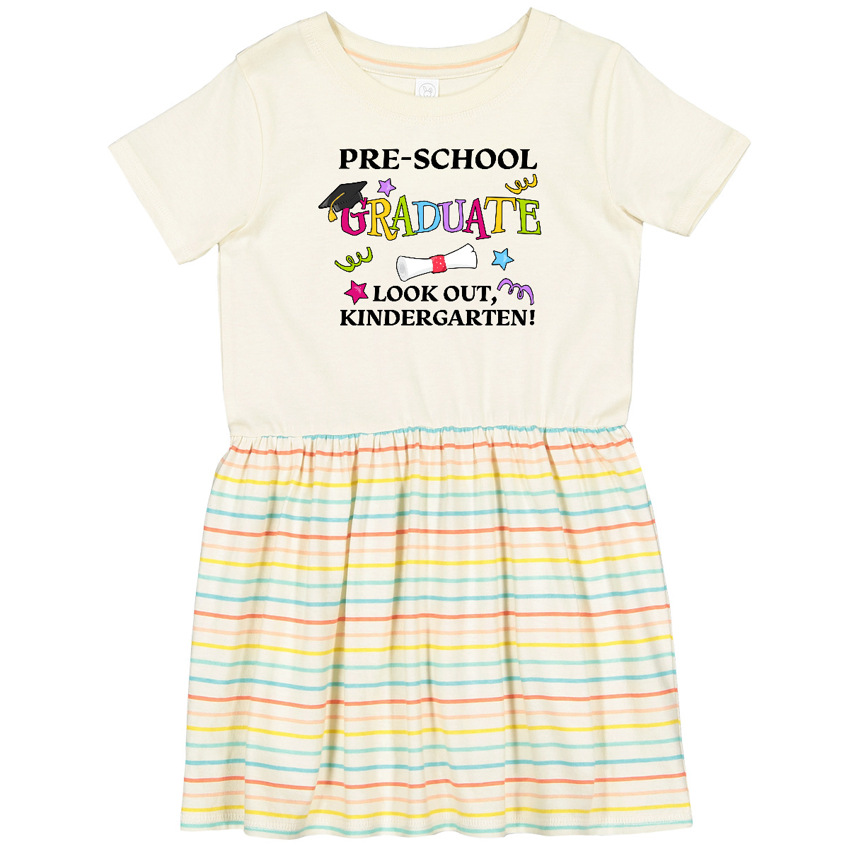 Inktastic Pre-School Graduate Look Out, Kindergarten! Toddler Dress Graduation - Picture 4 of 7
