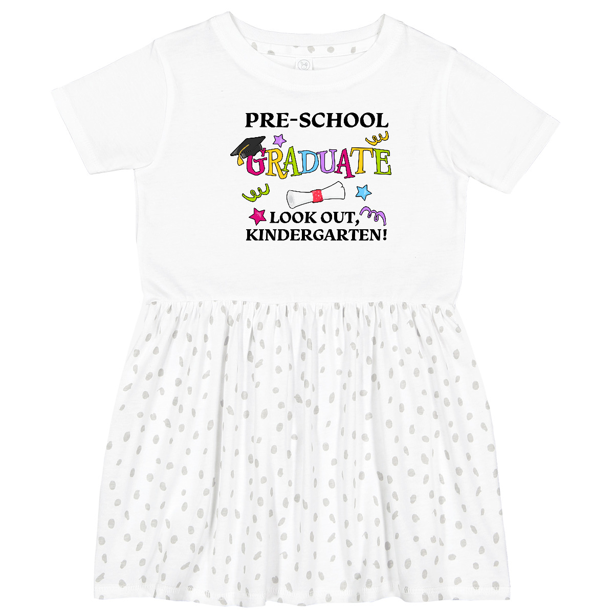 Inktastic Pre-School Graduate Look Out, Kindergarten! Toddler Dress Graduation - Picture 6 of 7