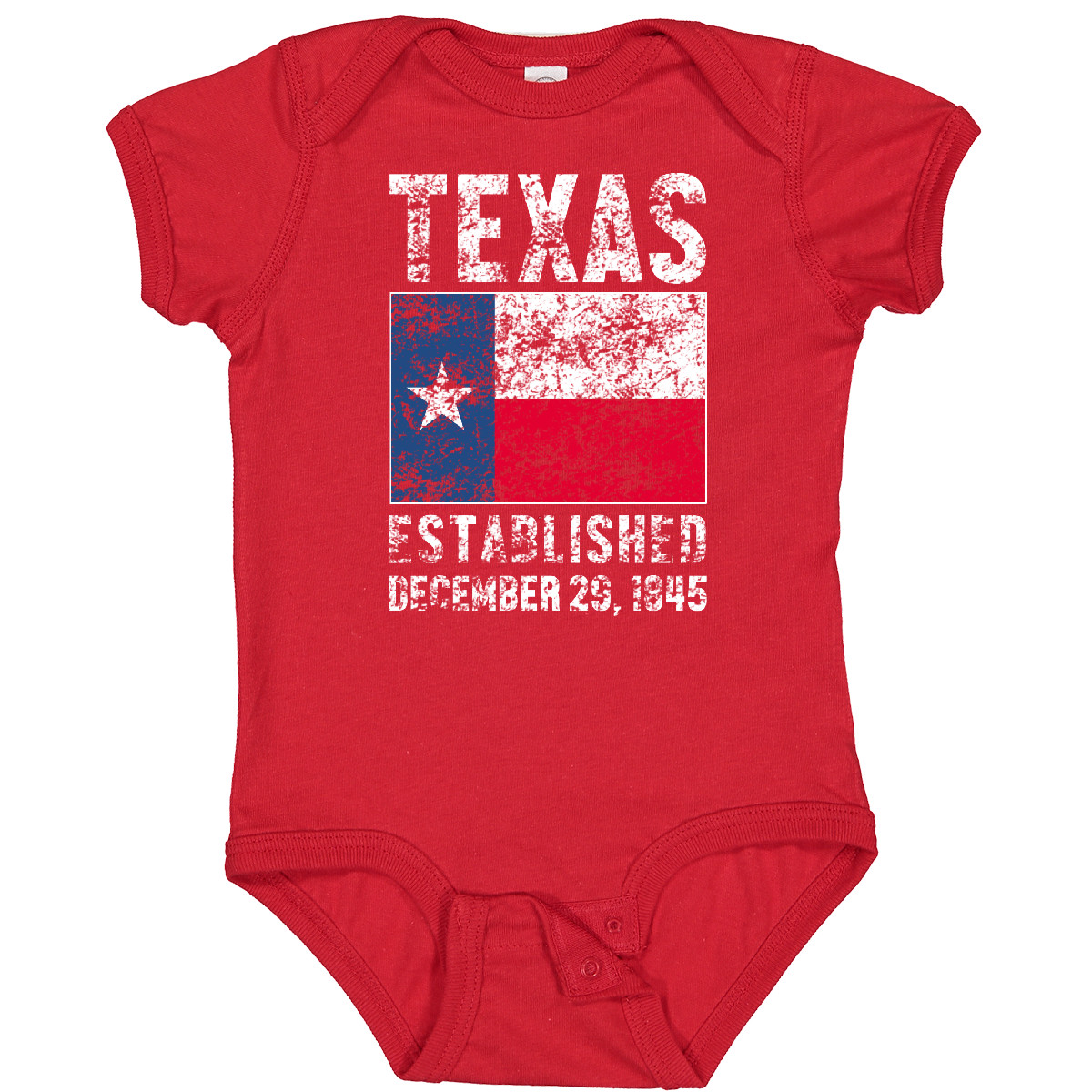 Inktastic Established December 29, 1845 Texas Flag Baby Bodysuit State Home - Imagen 9 de 9