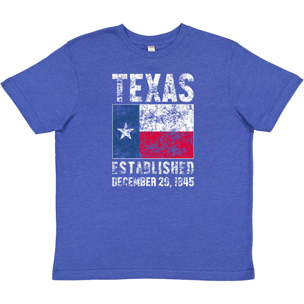 Inktastic Established December 29, 1845 Texas Flag Youth T-Shirt State Home Tee - Picture 3 of 3