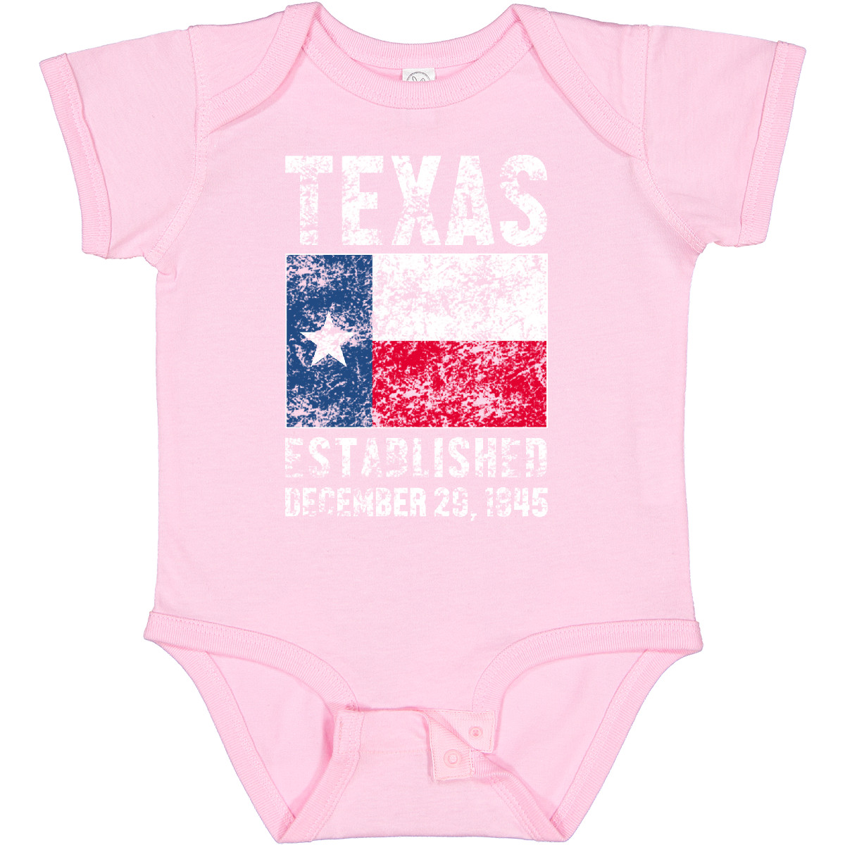 Inktastic Established December 29, 1845 Texas Flag Baby Bodysuit State Home - Imagen 8 de 9