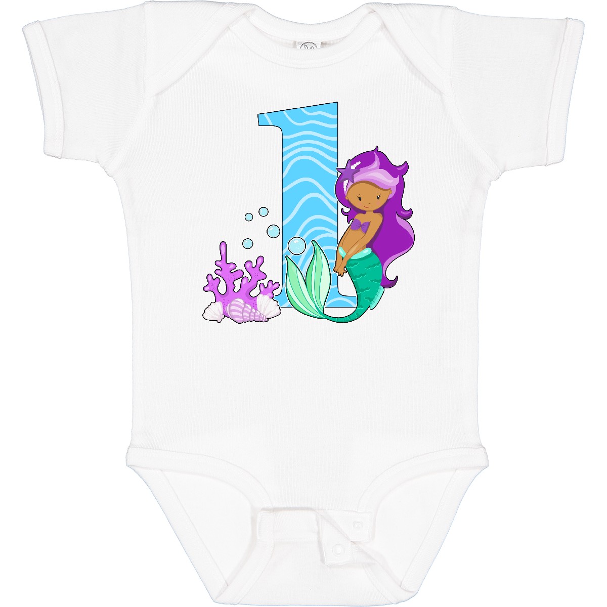 Inktastic erster Geburtstag Meerjungfrau Baby Body Geburtstage 1. Jahr alt wird - Bild 9 von 10