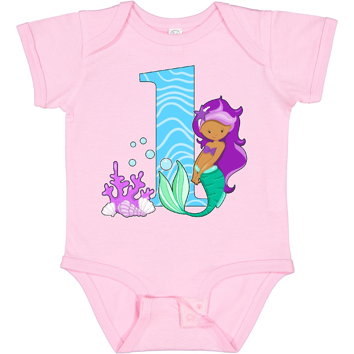 Inktastic erster Geburtstag Meerjungfrau Baby Body Geburtstage 1. Jahr alt wird - Bild 7 von 10