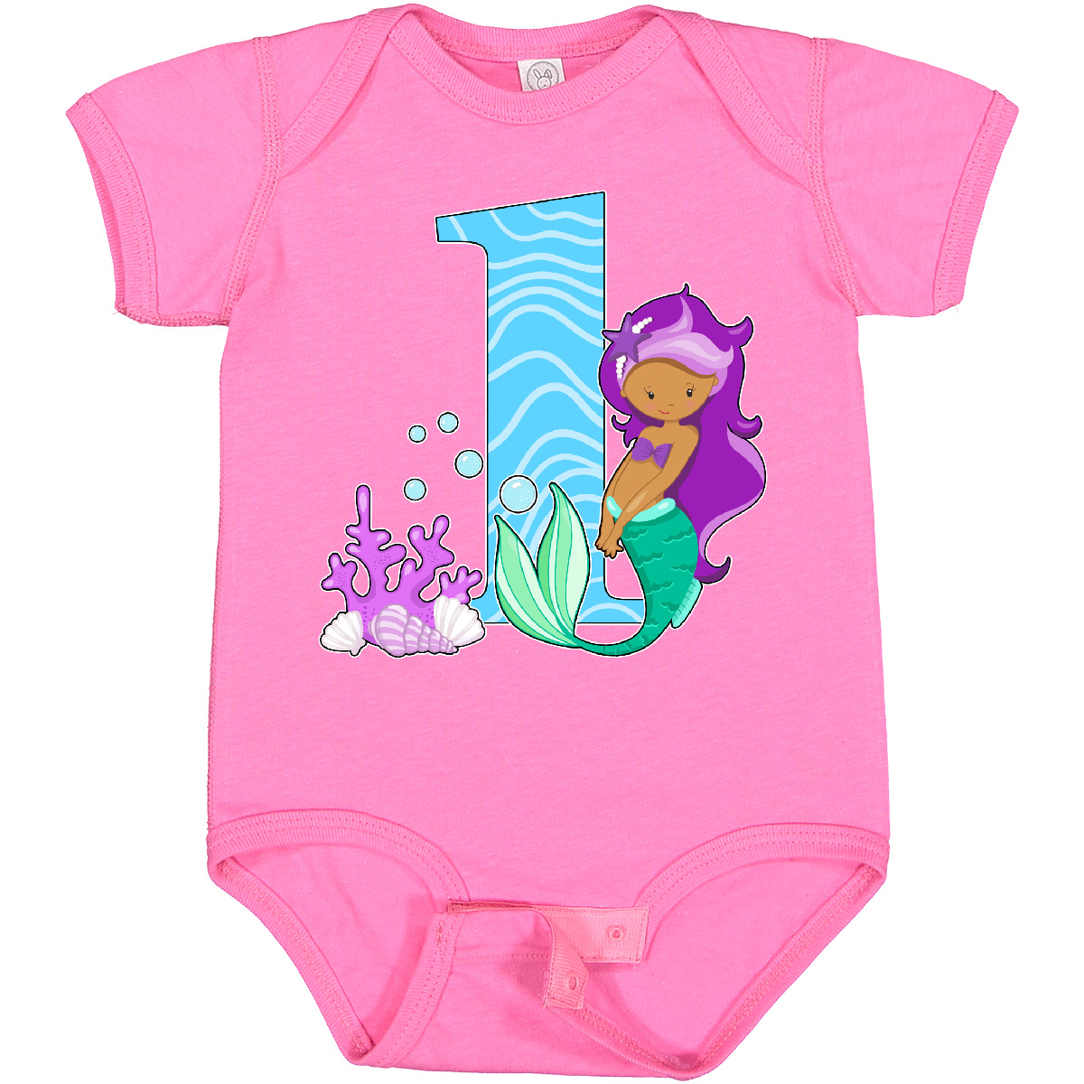 Inktastic erster Geburtstag Meerjungfrau Baby Body Geburtstage 1. Jahr alt wird - Bild 8 von 10