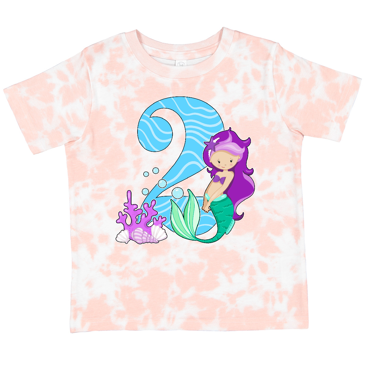 Inktastic Second Birthday Mermaid Toddler T-Shirt Birthdays 2nd 24 Months Two - Picture 10 of 10