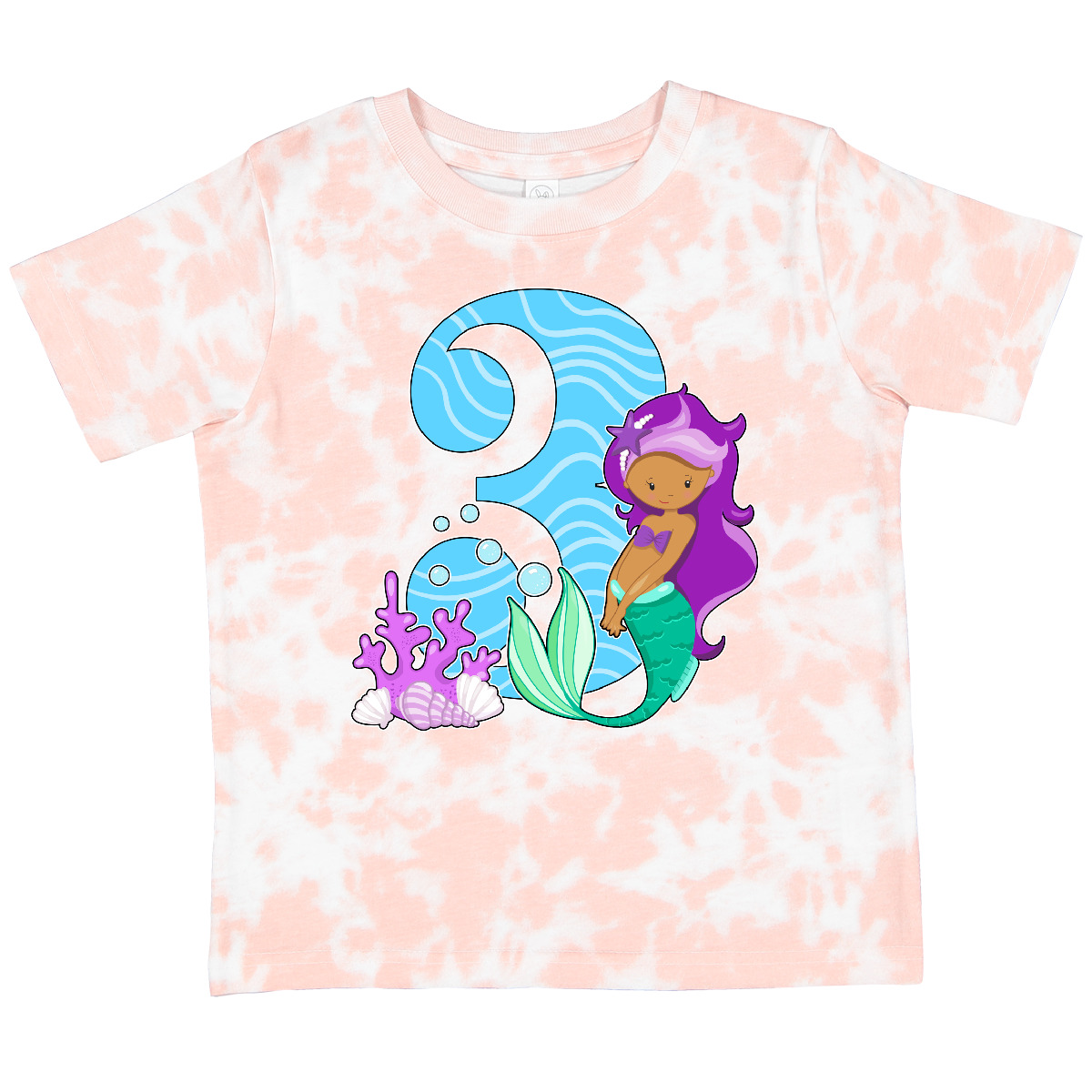 Inktastic Third Birthday Mermaid Toddler T-Shirt Birthdays 3rd 36 Months Three - Picture 6 of 7
