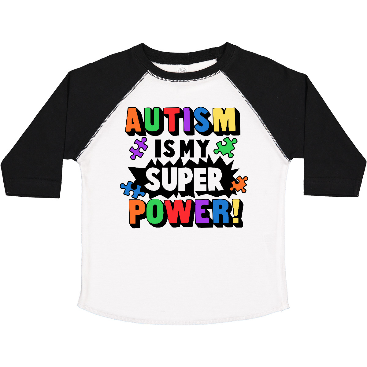 Inktastic Autism Is My Super Power With Puzzle Pieces Toddler T-Shirt Awareness - Picture 12 of 12