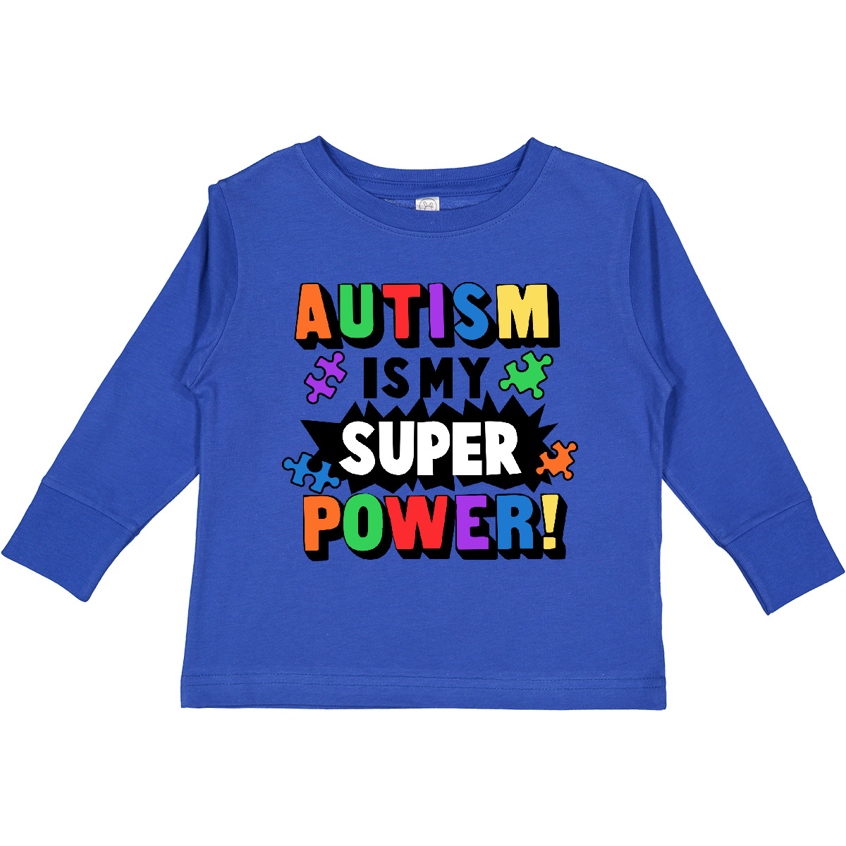 Inktastic Autism Is My Super Power With Puzzle Toddler Long Sleeve T-Shirt Love