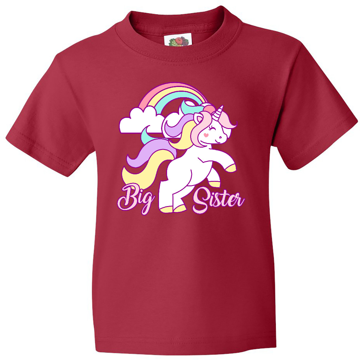 T-Shirt Inktastic Big Sister Einhorn Jugend Fantasy Happy Tee Kinder Child - Bild 8 von 11