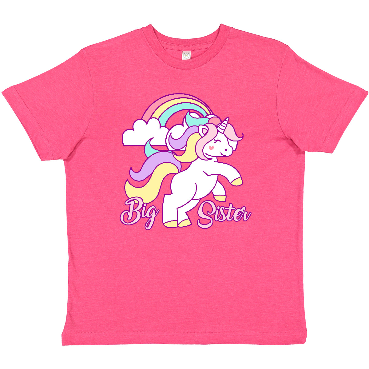 T-Shirt Inktastic Big Sister Einhorn Jugend Fantasy Happy Tee Kinder Child - Bild 9 von 11