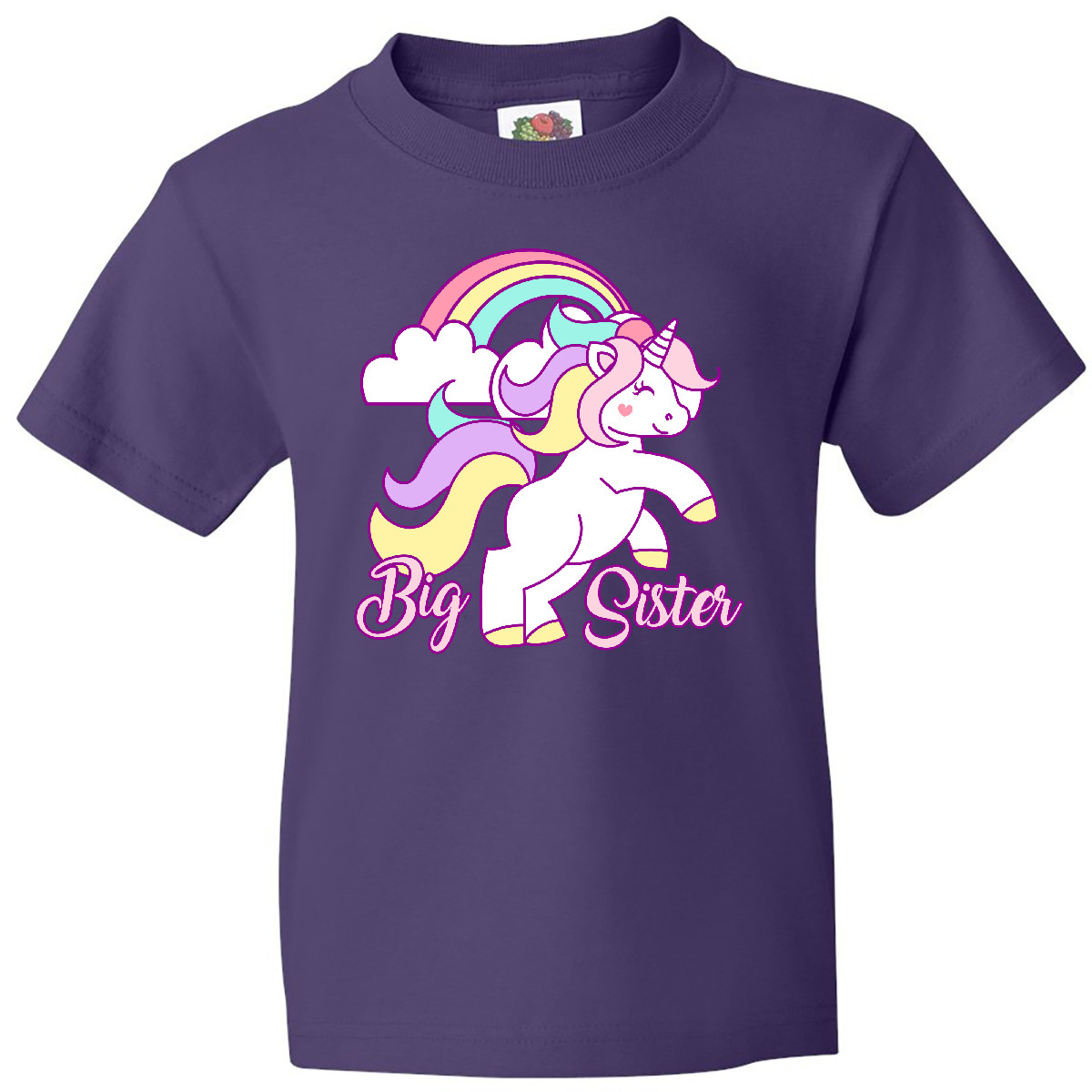T-Shirt Inktastic Big Sister Einhorn Jugend Fantasy Happy Tee Kinder Child - Bild 7 von 11